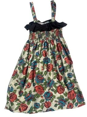 Audrey 3+1 Floral Mini Dress with Black Ruffle